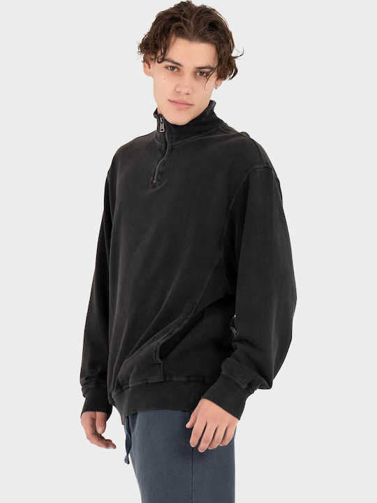 Langarm Herrenbluse Schwarz