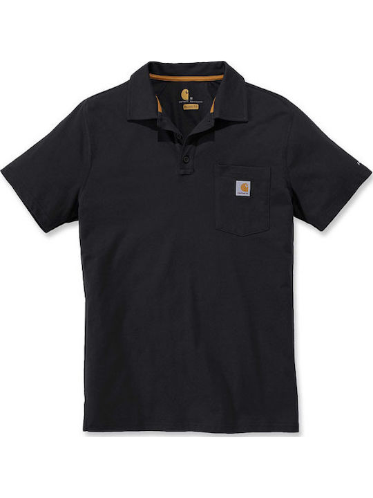 Force Delmont Polo Short Sleeve T-shirt Black