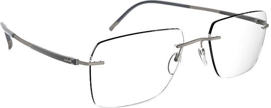 Silhouette Silh5540/dn 6560 Herren Brillengestelle mit Rezept Titan Ruthenium Grau