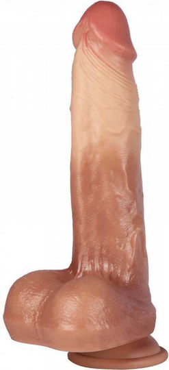 Hidden Desire Realistic Dildo with Scrotum and Suction Cup Flesh 23cm