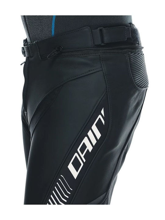 Dainese Super Speed Bărbați Pantaloni Motocicletă Piele Black/White