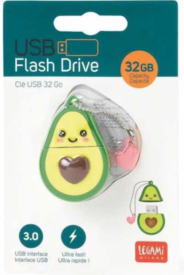 Legami Milano Avocado 32GB USB 3.0 Stick Πολύχρωμο
