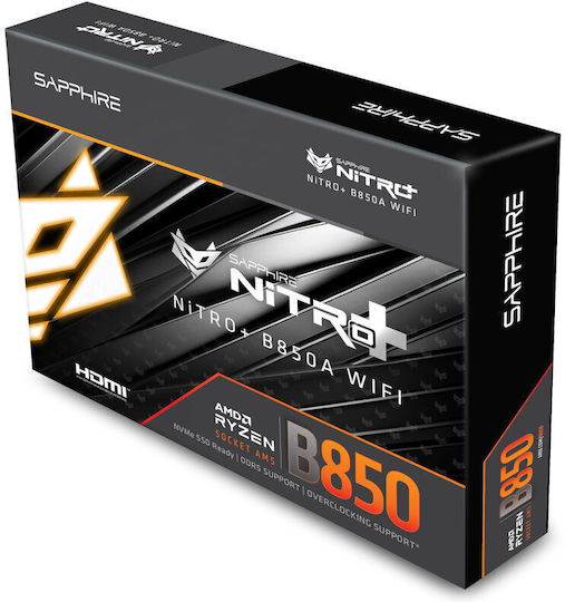 Sapphire Nitro+ B850A WiFi 7 Motherboard ATX με AMD AM5 Socket 52123-03-40G