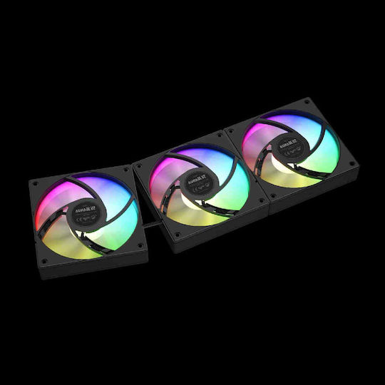 Gamdias Aura GL360 v2 Water Cooling System AIO CPU With 3 120mm Fans And ARGB Lighting