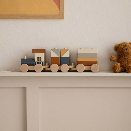 Kids Concept Дървени Конструктори Влакче За 1+ Години