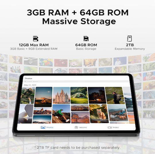Doogee Tab A9 10.1" (3GB/64GB) Γκρι