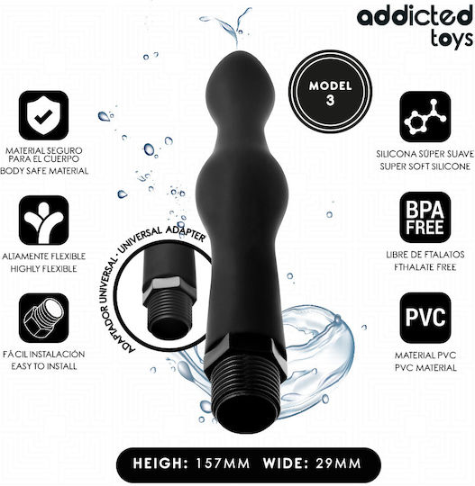 Addicted Toys Cleaner Πρωκτικό Ντους Μαύρο