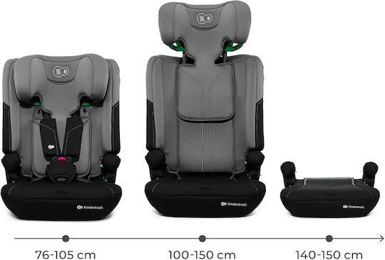 Kinderkraft I-comfy Baby Car Seat High-back Booster i-Size Dark Grey