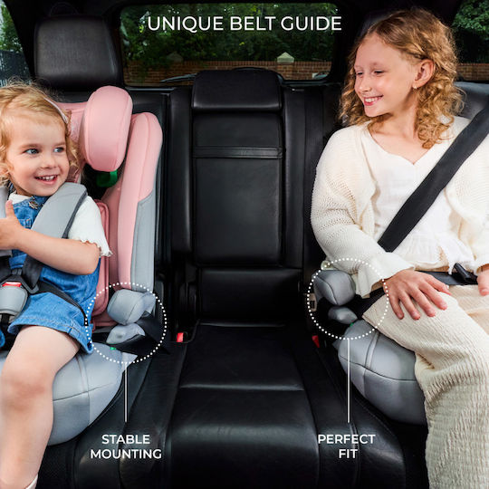 Kinderkraft I-comfy Детско Столче за Кола High-back Booster i-Размер Розов