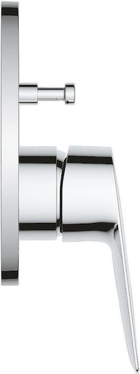 Grohe Σετ Μίκτης & Εκτροπέας Εντοιχισμού για Ντουζιέρα 2 Εξόδων Ασημί