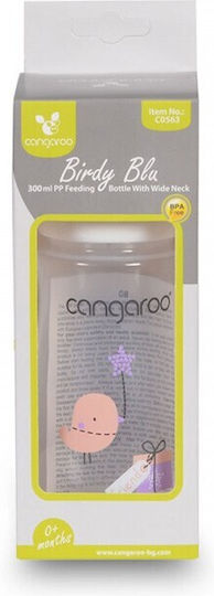 Cangaroo Plastic Baby Bottle Anti-Colic with Silicone Nipple Transparent 300ml