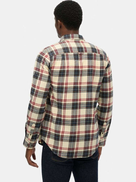 Lumberjack Long Sleeve Shirt Regular Fit Checked Beige