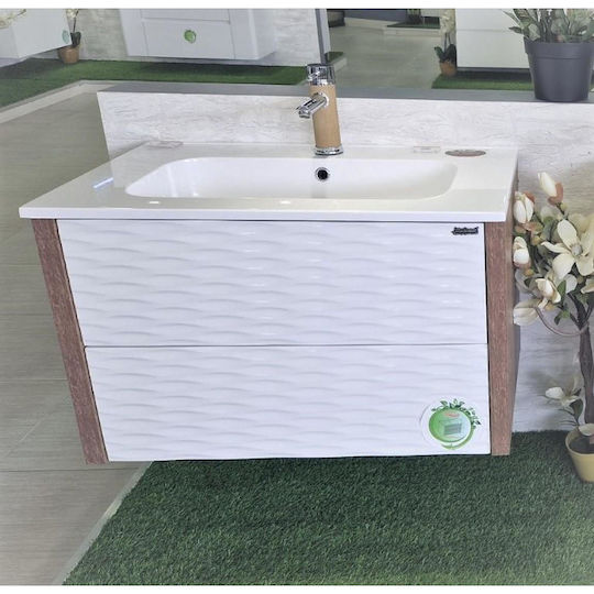 Inter Ceramic Шкаф със Мивка Д80xШ50xВ45.3см Бял