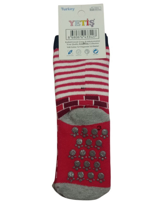 Yetis socks Παιδικές Κάλτσες Αντιολισθητικές Κοκκινο