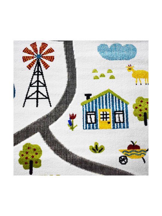 Saray Home Farm Adventure Παιδικό Χαλί Λευκό 80x150cm
