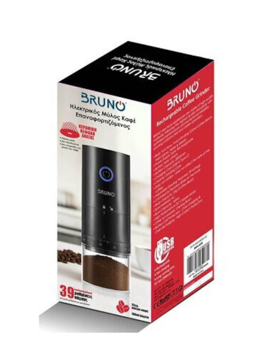 Bruno Electric Set Spice Mills made of Ceramic in Black Color 7.2cm 1pcs