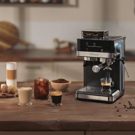 Cecotec Power Automatic Espresso Machine 1350W Pressure 20bar with Grinder Black