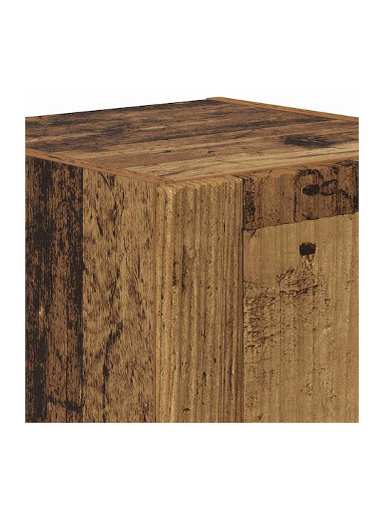 Wall Mounted Living Room Cabinet Made of Particle Board Old Wood 30x31x40cm