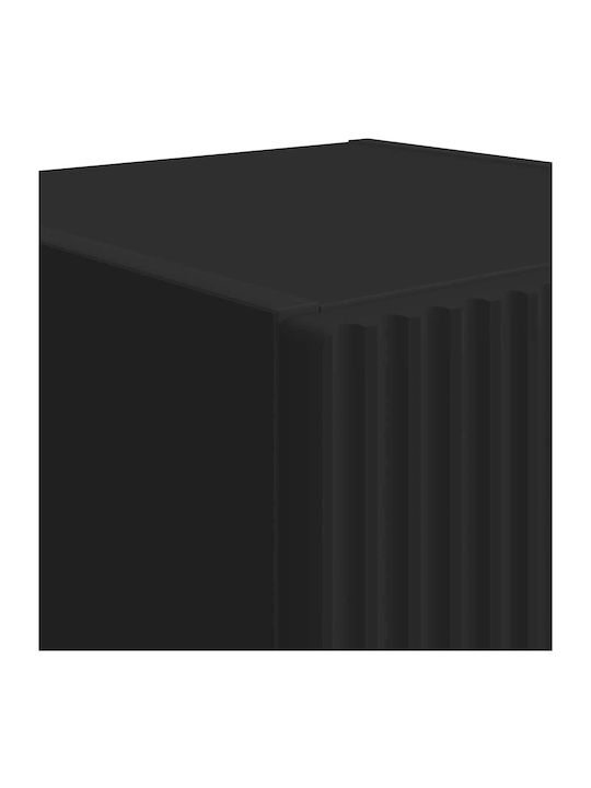 Wall Living Room Cabinet from Particle Board Black 30x31x60cm