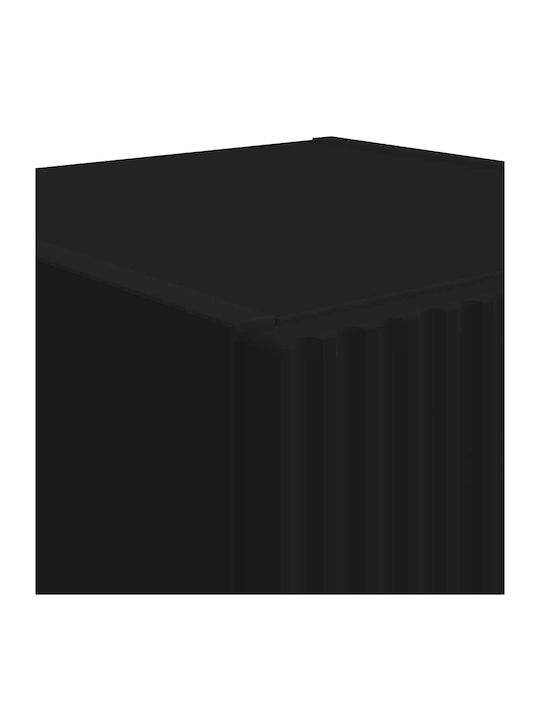 Wall Living Room Cabinet Made of Particle Board Black 30x31x80cm