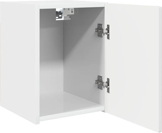 Dulap Suspendat pentru Sufragerie din Placă Aglomerată Alb Lucios 30x31x40 cm