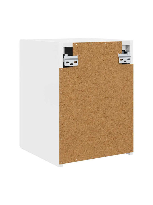 Wall Mounted Living Room Cabinet Made of Particle Board Bright White 30x31x40cm