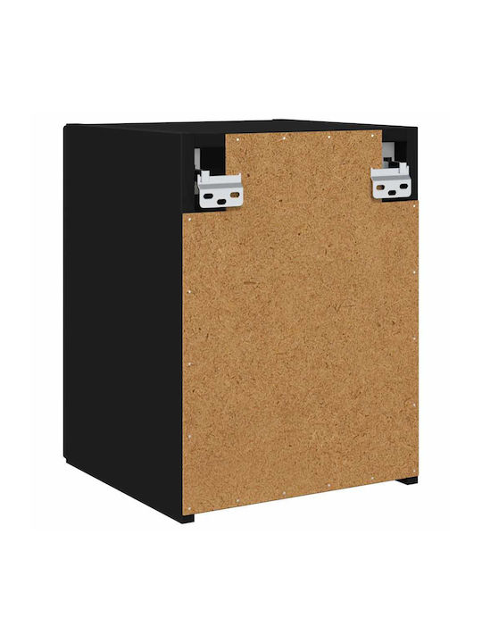 Wall Living Room Cabinet Made of Particle Board Black 30x31x40cm