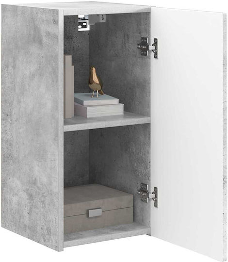 Wall Living Room Cabinet Made of Particle Board Concrete 30x31x60cm
