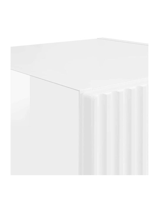 Wall Living Room Cabinet made of Particle Board Bright White 30x31x100cm