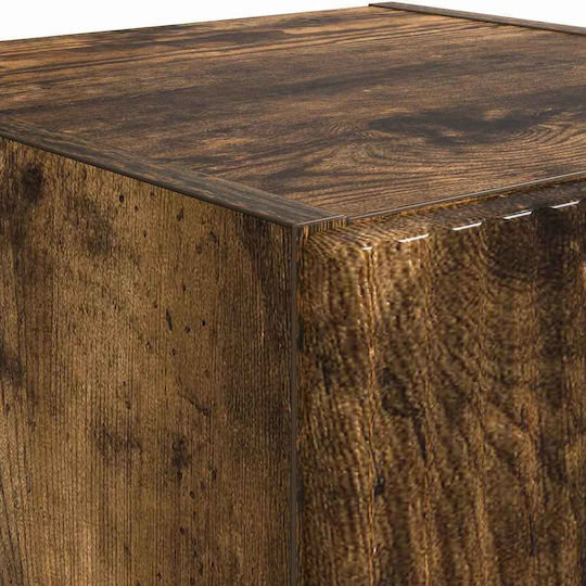 Wall Living Room Cabinet Made of Particle Board Smoked Oak 30x31x100cm