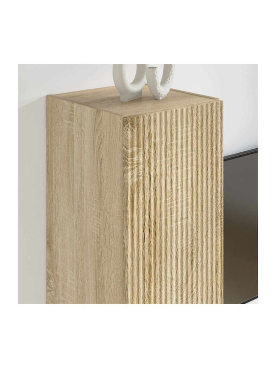 Wand Wohnzimmer Vitrine aus Spanplatte Sonoma 30x31x100cm