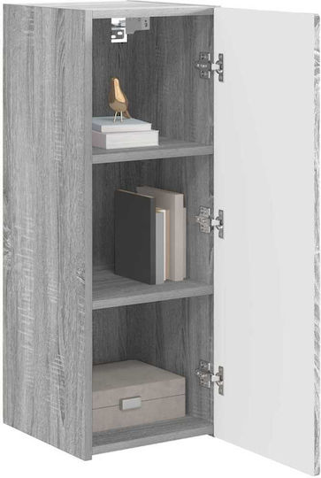 Κρεμαστό Ντουλάπι Σαλονιού από Μοριοσανίδα Γκρίζο Σονομα 30x31x80cm