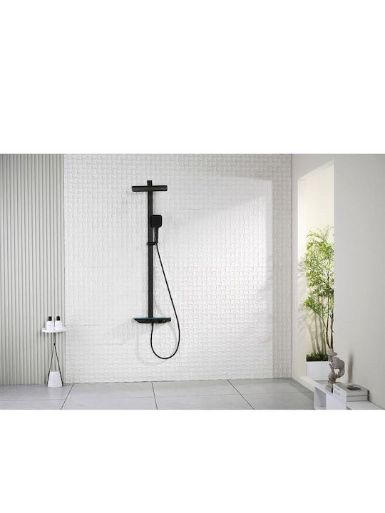 Inter Ceramic Στήλη Ντουζ με Μπαταρία Γκρι