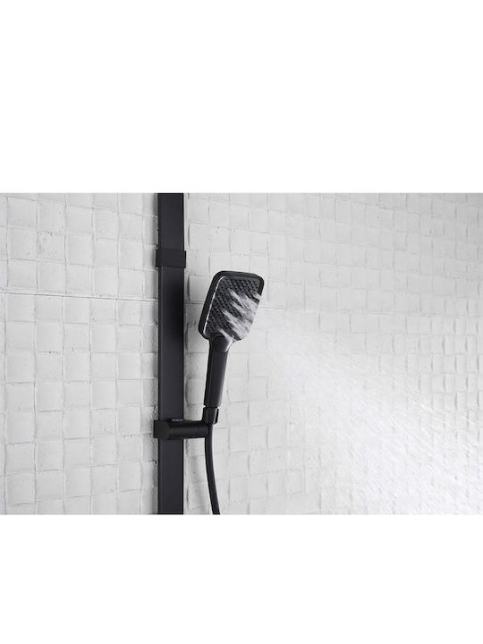 Inter Ceramic Στήλη Ντουζ με Μπαταρία Γκρι