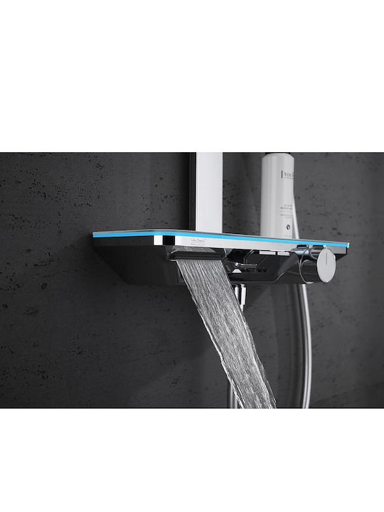Inter Ceramic Shower Column with Mixer Gray