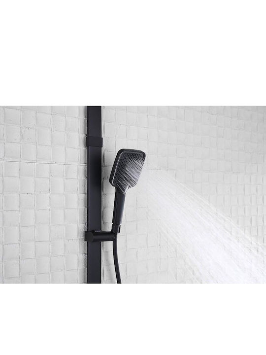 Inter Ceramic Στήλη Ντουζ με Μπαταρία Γκρι