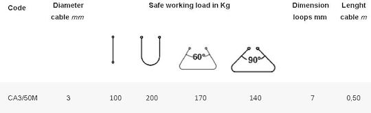 Συρματόσχοινο Safety Cable 50cm D3mm