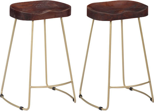 Stool Bar Wooden Gavin Brown 2pcs 46x38x52cm