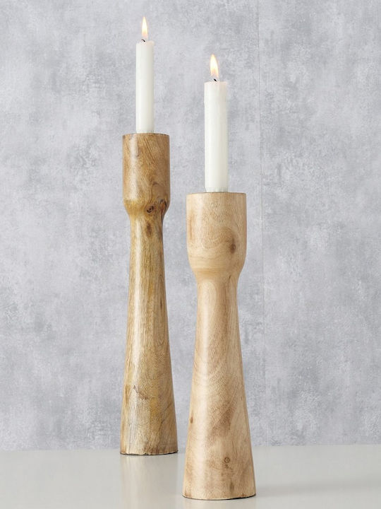 MSA Kerzenhalter-Set Holz in Beige Farbe 2Stück