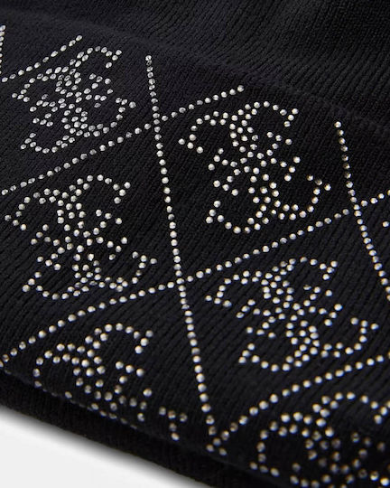 Beanie Feminin Căciulă Tricotat în culoarea Negru