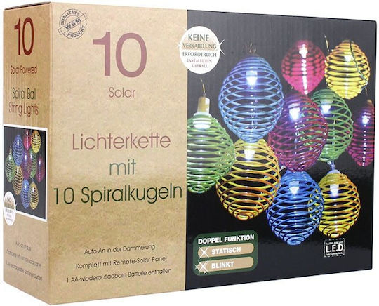 Suspendata Lampă Solară Ghirlande cu Albastru Lumină