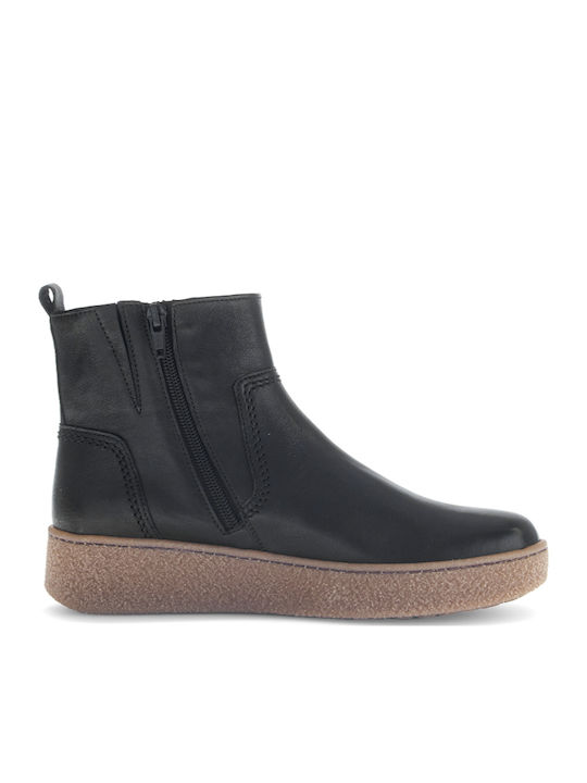 Leather Women's Ankle Boots Black