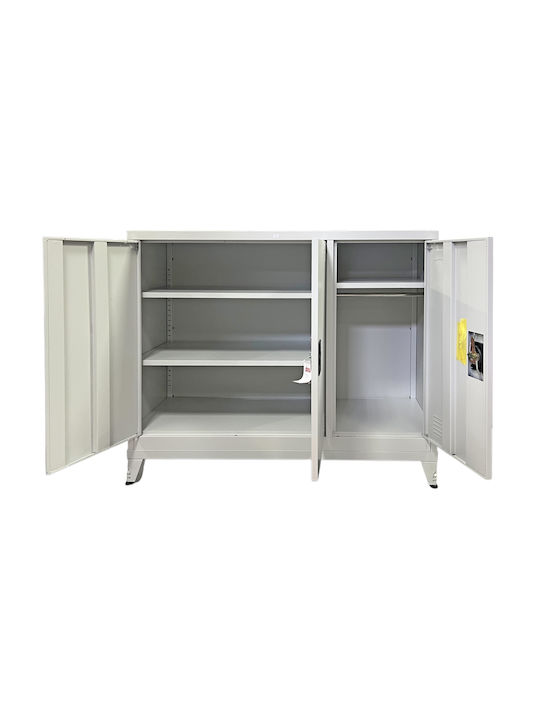 Metallic Shoe Organizer Gray 120x45x100cm