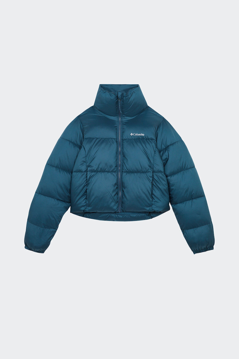 Columbia Women's Crop Puffer Jacket for Winter Petrol (Item J062