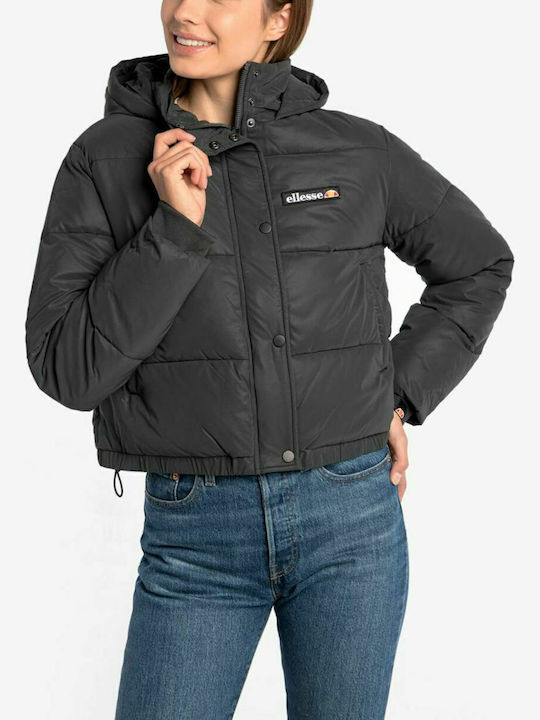 Monolis Women's Short Puffer Jacket for Winter Black
