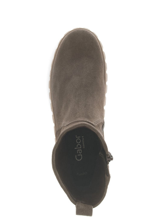 Leder Stiefeletten Damen Braun