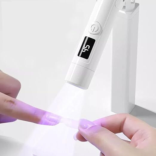 Мини UV Лампа Стойка Zola Маникюр Педикюр 3W LCD Дисплей Пластмасова Бяла