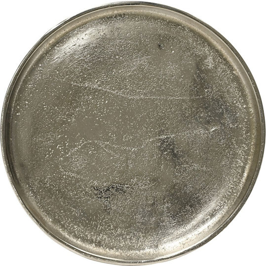 Δισκος Μεταλλικος Ασημι Χρωμα 35cm 35x2.5x35cm Μονόχρωμο Kaeming