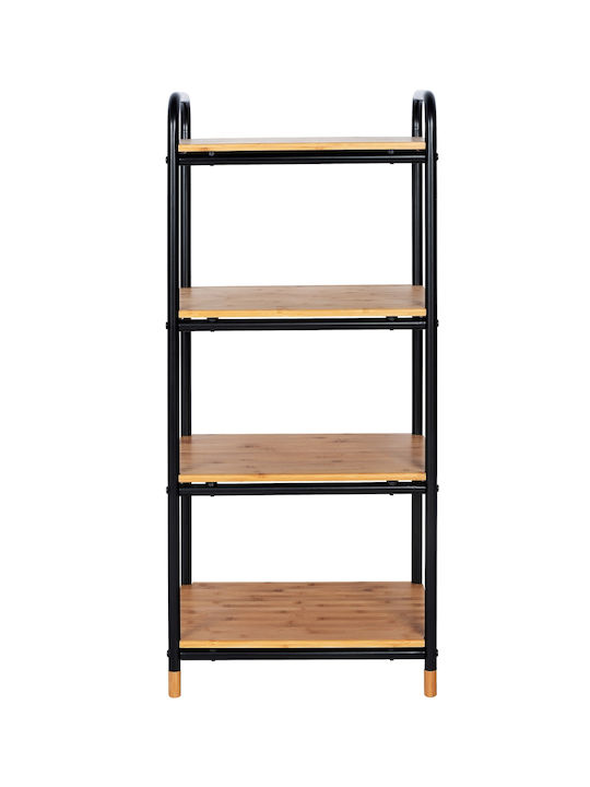 Loft Bookcase Natural Black 72x33.5x92.5cm