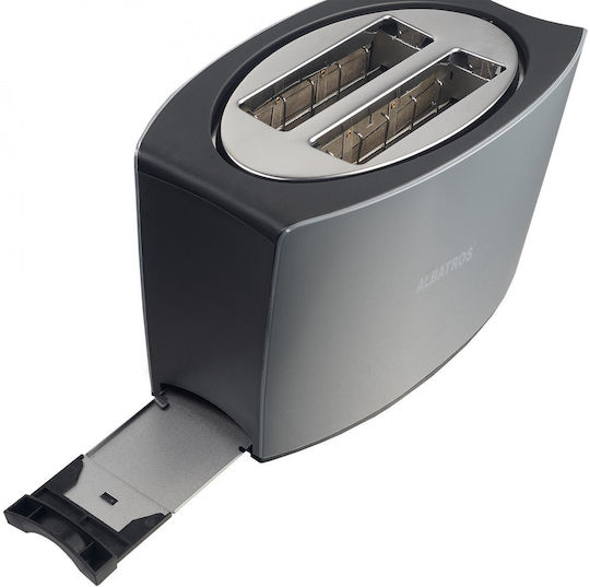 Albatros Confort Φρυγανιέρα 2 Θέσεων 800W Γκρι